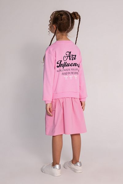 DMB BOYS & GIRLS rochie din bumbac pentru fete cu imprimeu slogan
