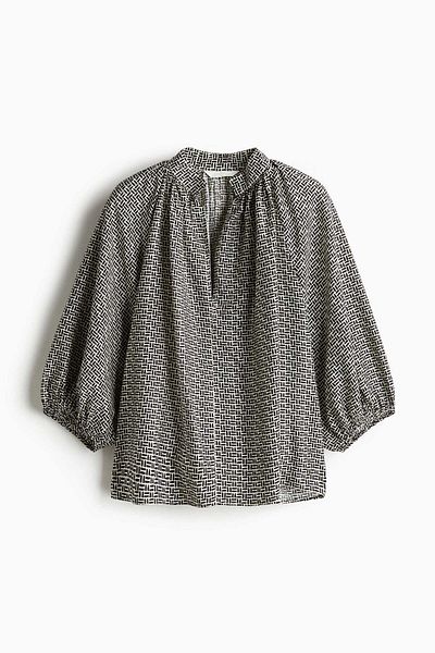 H&M Balloon-sleeved blouse