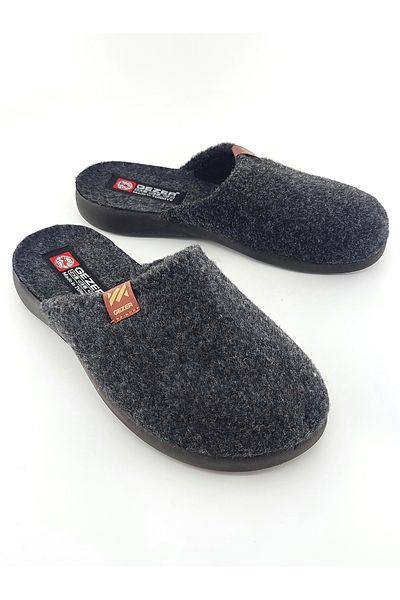 GEZER Men's Winter Fitted Smoked Color House, Misapphere and Dower Slippers