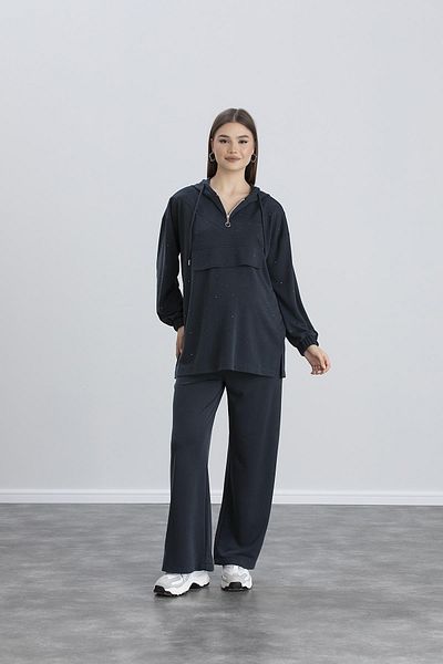 Işşıl IŞŞIL 7984-Μαλακή υφή Lycra Βαμβακερή Πέτρα Σετ φόρμας εγκυμοσύνης