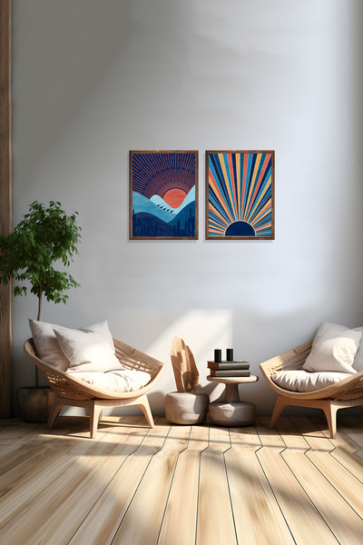 wudie Διακοσμητικός πίνακας 3 τεμαχίων, με ξύλινο πλαίσιο, αφηρημένος πίνακας...