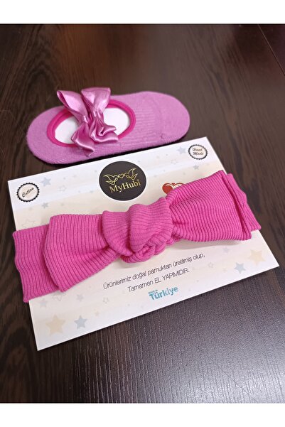 MyHubi 2-Piece Combination Handmade Baby Girl Bandana & Ballerina Socks with Special Accessories