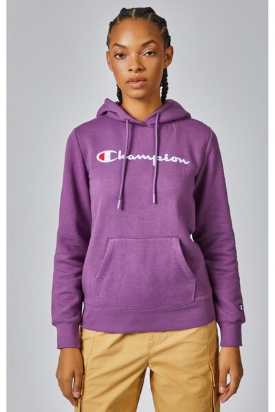 Champion American Classics Hooded Sweatshirt Mor Kadın Kapüşonlu Sweatshirt -116579-VS005