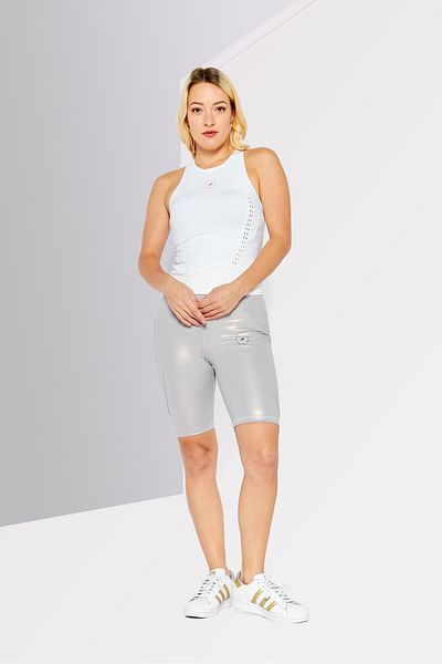 adidas Women Sportswear Fit Training Tights, Metallic Silver