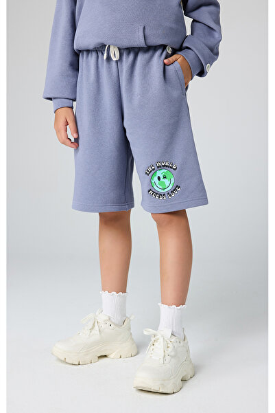 Champion Eco Future Bermuda Organik Pamuk Mor Çocuk Şort-306706-BS160