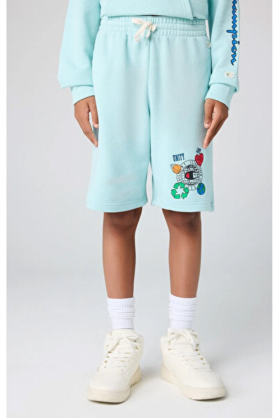 Champion Eco Future Bermuda Organik Pamuk Mavi Çocuk Şort-306706-BS017
