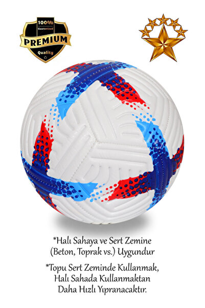 ALASTOR Profesyonel Futbol Topu Pompalı Dikişli Futbol Topu Sert Zemin Halı Saha Futbol Topu