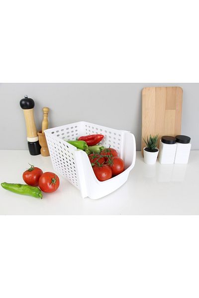 Decobella Saklama Düzenleyici, 29×21,5×15,9 cm, Plastik, Weiß