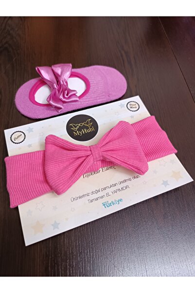 MyHubi 2-Piece Combination Handmade Baby Girl Little Bandana & Ballerina Socks with Special Accessories