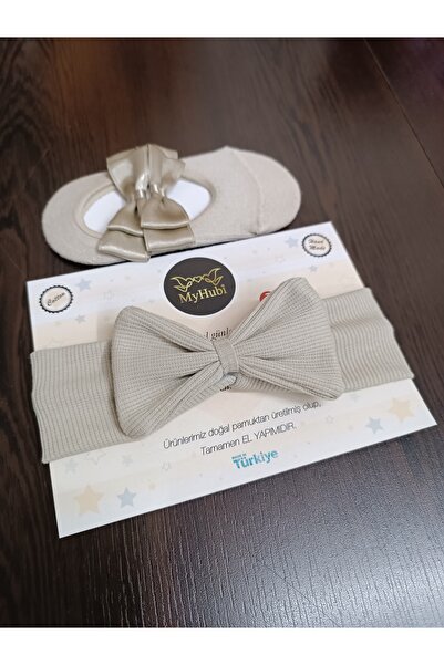 MyHubi 2-Piece Combination Handmade Baby Girl Little Bandana & Ballerina Socks with Special Accessories