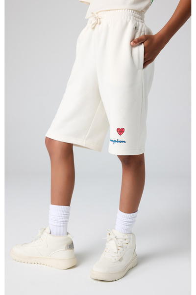 Champion Eco Future Bermuda Organik Pamuk Bej Çocuk Şort-306706-WW034