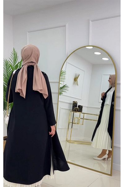 VALENS BOUTİQUE Μπουφάν Hijab με ανοιχτό μπροστινό γιακά με λεπτομέρεια
