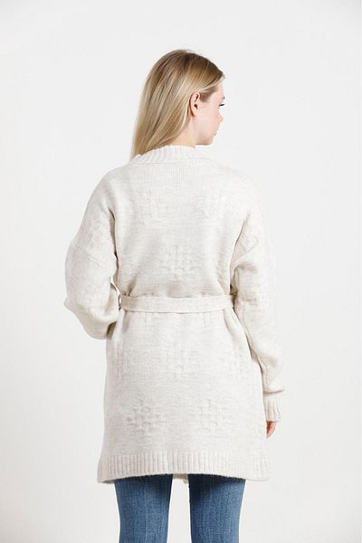 sportiness cardigan tricot cu tunică cu centură