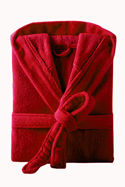 Gül Ev Tekstil Ürünleri 100% Cotton Curl Burgundy Bathrobe