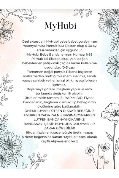 MyHubi Handmade Baby Girl GRAND Bandana