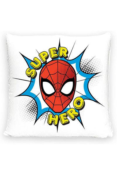 Disney Collection Spiderman - Dekokissen Mit Füllung Und Reißverschluss - 40x40 Cm