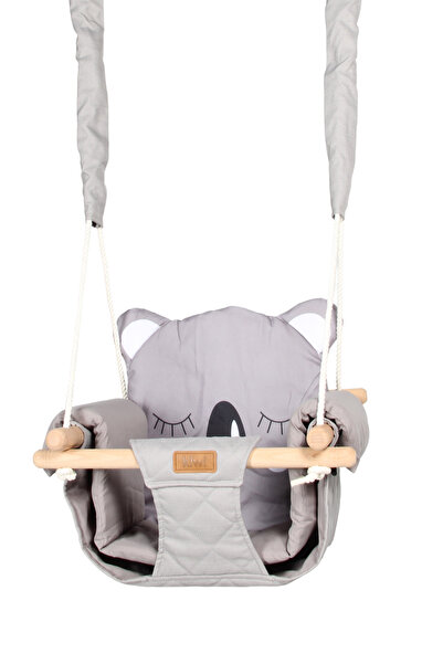 Kiwi Figürlü Ahşap Salıncak, Minderli, Bebek Salıncak, Ev Tipi Salıncak, Bahç...