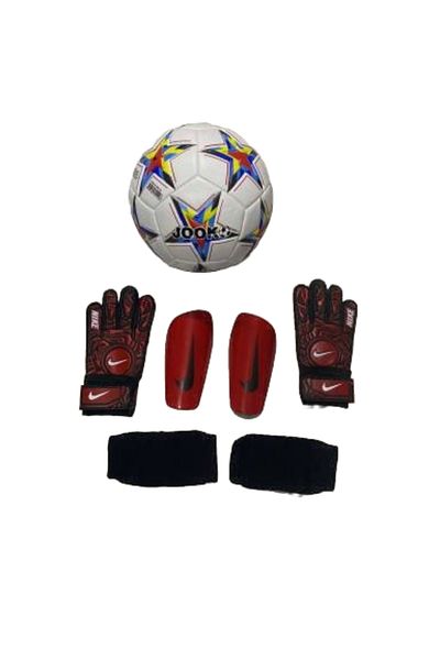 unes Jooko Size 5-8 Starry Ball Shin Guard and Child Keeper Gloves Set - Pump Gift