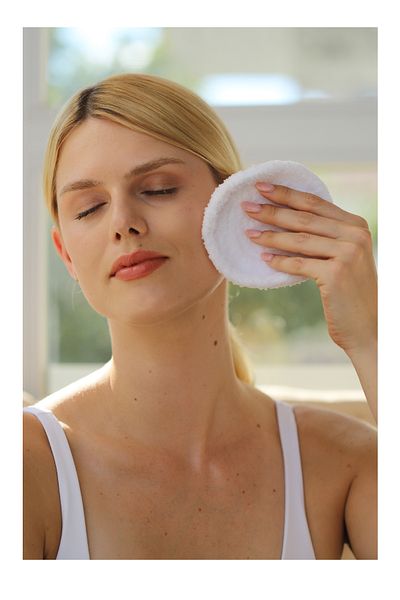Monoibio Makeup Remover Cotton - 100% Cotton Washable Facial Cleansing Cotton Large Size