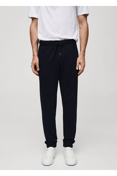 MANGO Man Drawstring Cotton Jogger Pants