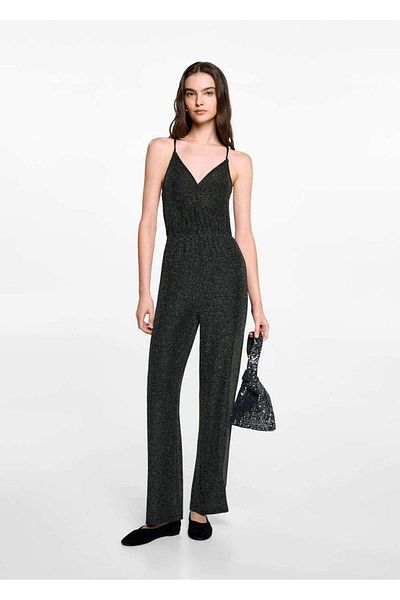 Mango Teen Μακριά ολόσωμη φόρμα lurex