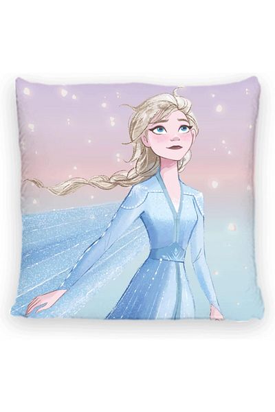 Disney Collection Frozen – Dekokissen mit Füllung und Reißverschluss – 40 x 40 cm