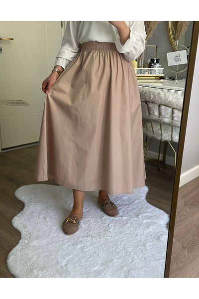 GOFRE FUSTA POPLIN PENTRU FEMEI, CU BUZUUNAR ELASTIC