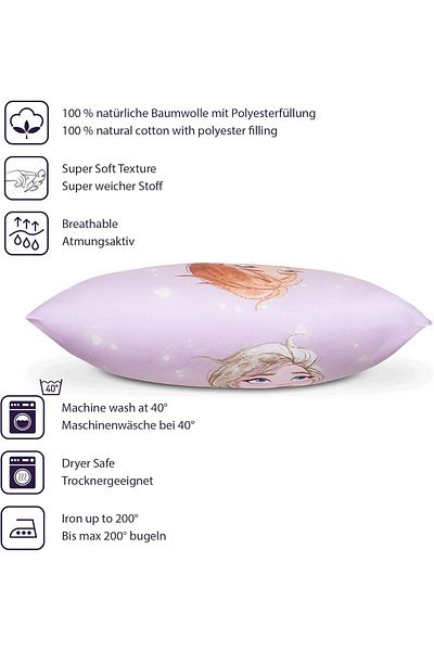 Disney Collection Frozen – Dekokissen mit Füllung und Reißverschluss – 40 x 40 cm