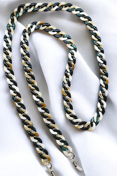 PETEK AKSESUAR Acrylic Glasses Chain Green