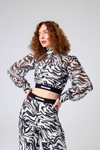 Özlem Yıldız Blouse with Zebra Print