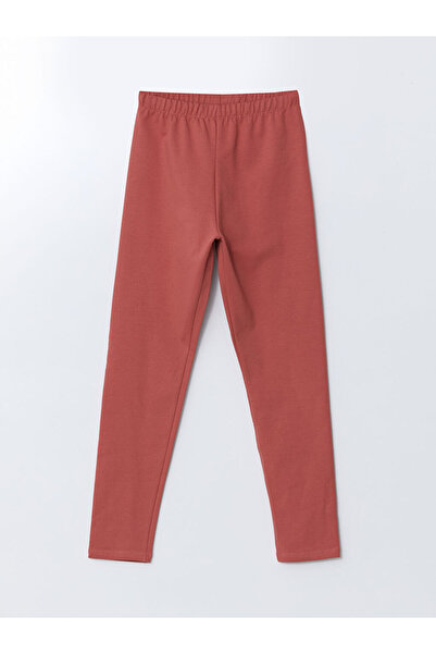 LC Waikiki Pink Girl's Leggings with Elastic Waist