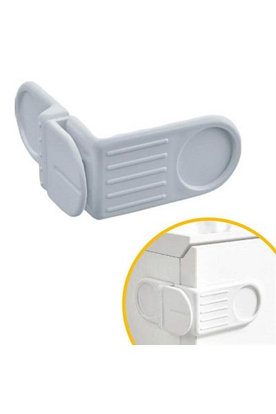 E BULURUM Baby Child Safety Self Adhesive Screwless Corner Cover Lock for Drawer and Cabinet (5067)