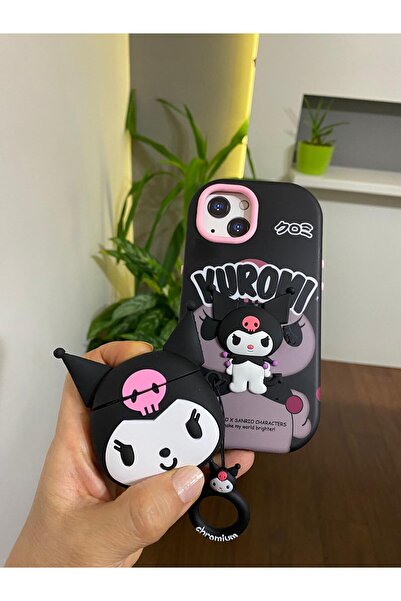 Tasarım Iphone 15 Uyumlu Kuromi Figürlü Kabartmalı Silikon Kılıf Ve Pro/pro2 ...