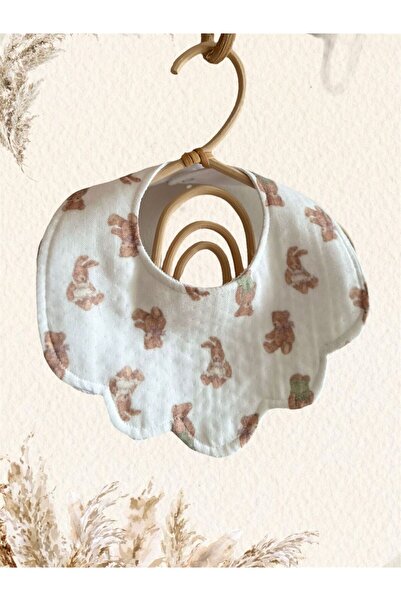 Elias Baby Bebek Mama Önlüğü Alezli Sıvı Geçirmez Organik Müslin %100 Pamuklu...