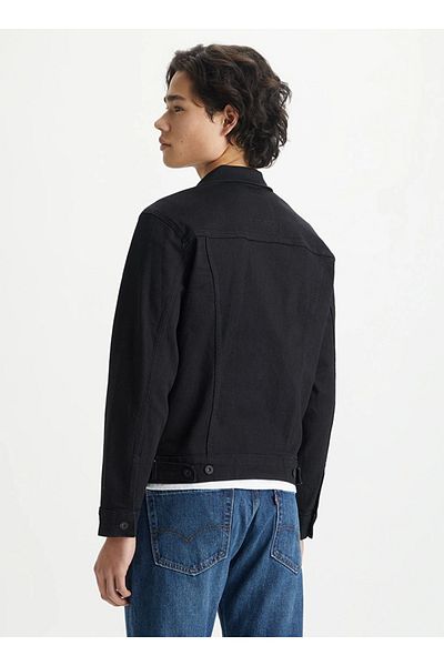 Levi's Levis TRUCKER JACKET - Μαύρο ανδρικό ίσιο τζιν μπουφάν A9431-0002