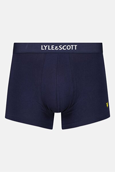 Lyle & Scott Men 3 Pack Brand Logo Trunks, Navy