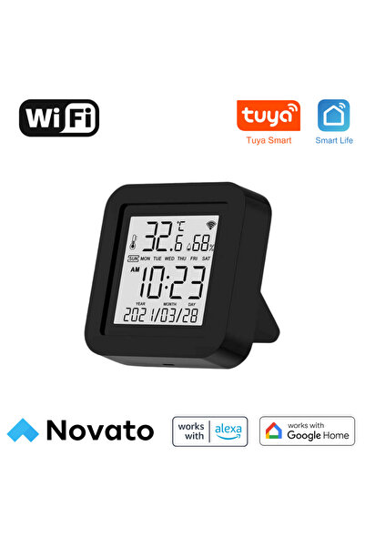 Novato Tuya Uyumlu Sensörlü ve Ekranlı WiFi IR Kumanda Kontrolcüsü ( Sıcaklık...