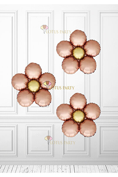 LOTUS PARTY Retro Rose Gold Renk  Pataya Folyo Balon 3 Adet