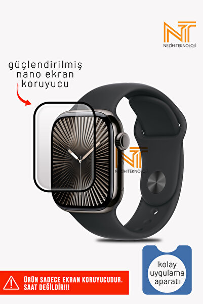 Nezih Case Apple Watch Seri 10 42mm Uyumlu Nano Ekran Koruyucu