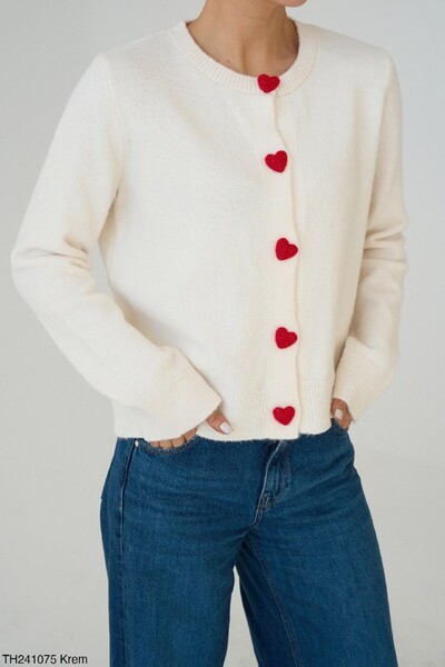 HEYZZ KALP DÜĞME DETAYLI TRİKO HIRKA