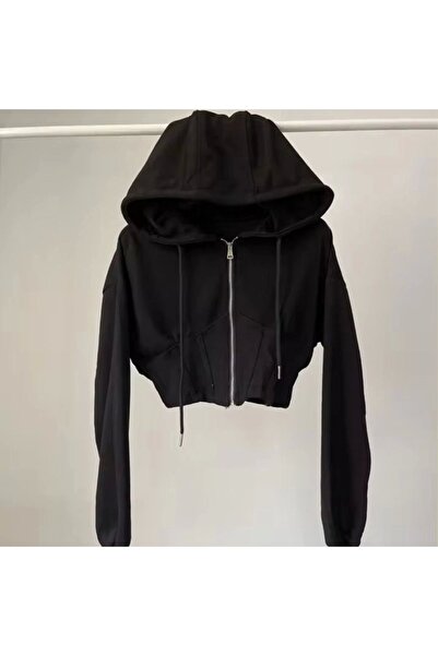 Violon Korse Kesim 3 İplik Şardonlu Crop Hırka