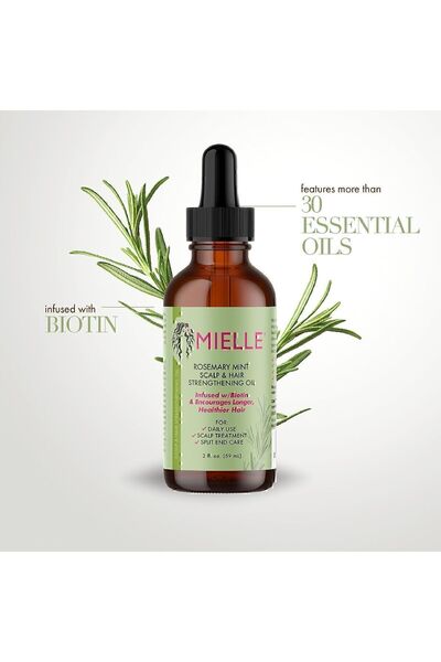 mielle organics زيت ميلي العضوي لتقوية الشعر بنكهة الروزماري والنعناع 59 مل