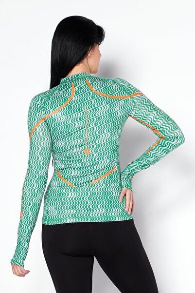 adidas بلوزة رياضية نسائية بأكمام طويلة من ستيلا مكارتني، متعددة الألوان