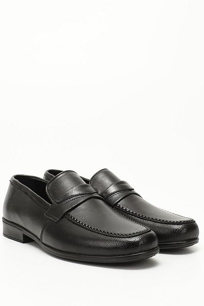 GÖNDERİ(R) BLACK Gön Genuine Leather Round Toe Casual Men's Shoes 01836