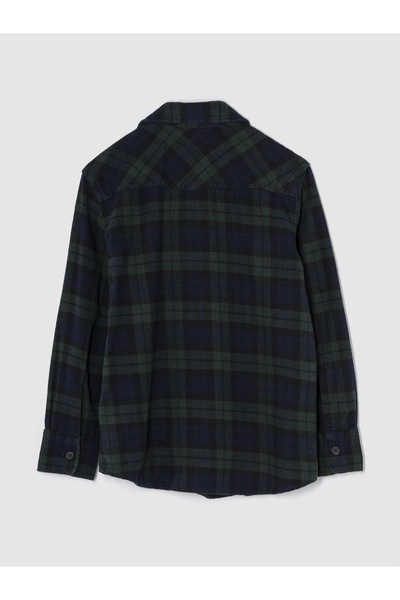 GAP Erkek Çocuk Siyah Flannel Western Gömlek