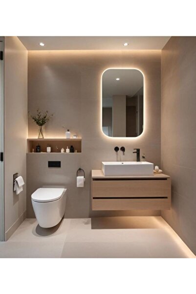 safirglass 60 X 80 Led'li Flotal Ayna Beyaz Led