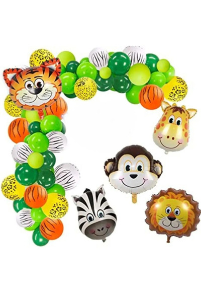 ZEAP مجموعة بالونات سفاري من رقائق سفاري