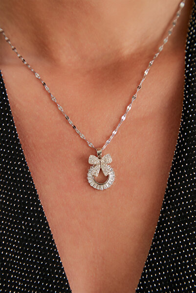 Lina Tia Kadın Brisamar Model Çelik Gümüş Kaplama Su Yolu Gerdanlık Zincirli ...