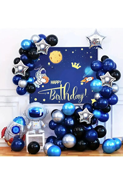 ZEAP مجموعة بالونات سلسلة بالونات بتصميم جالاكسي الفضائية، مجموعة بالونات عيد...