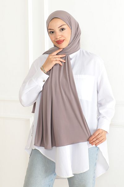Molly Nelly Women's Stretchy Knitted Large Size Hijab Shawl